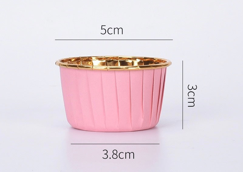 50 pcs 30ml/60ml/80ml Food Grade & Grease-Proof Baking Cups Paper Muffin Cups