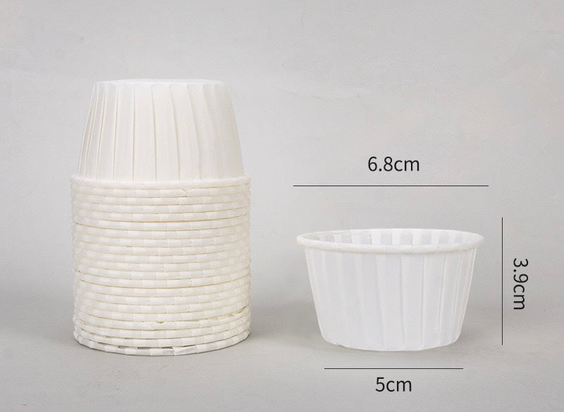 50 pcs 30ml/60ml/80ml Food Grade & Grease-Proof Baking Cups Paper Muffin Cups