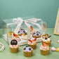 10 boxes 2/4/6/9/12 Holes Clear Cupcake Box with Paper Insert
