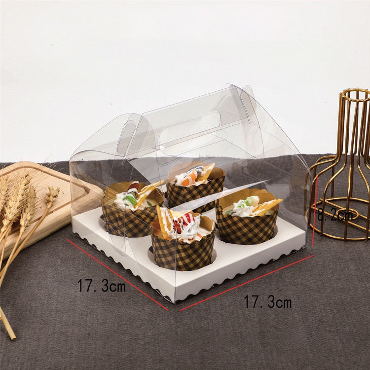 20 boxes 1/2/3/4/6 holes cupcake box with handle