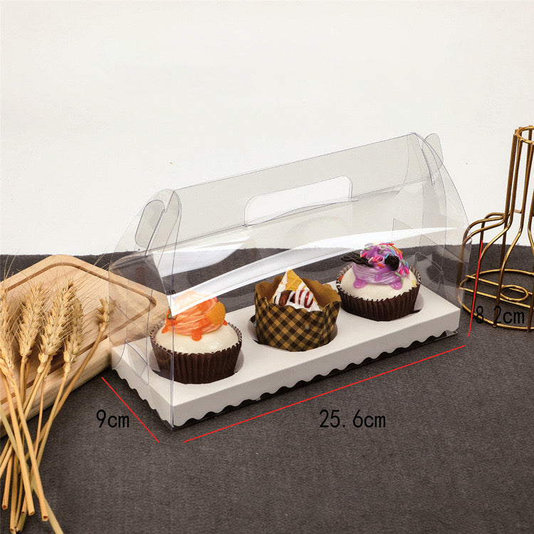 20 boxes 1/2/3/4/6 holes cupcake box with handle