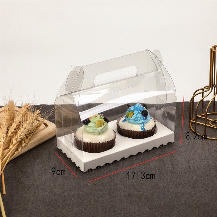 20 boxes 1/2/3/4/6 holes cupcake box with handle