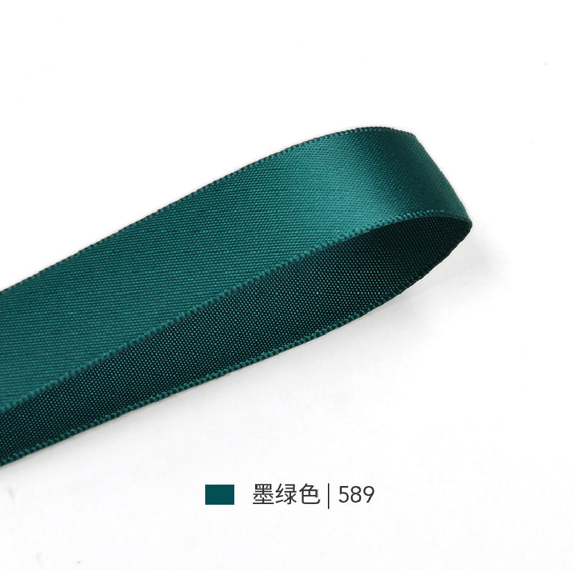 Green Series Double Face Satin Ribbon for Cake Box