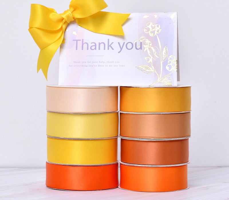 Yellow & Orange Series Double Face Satin Ribbon