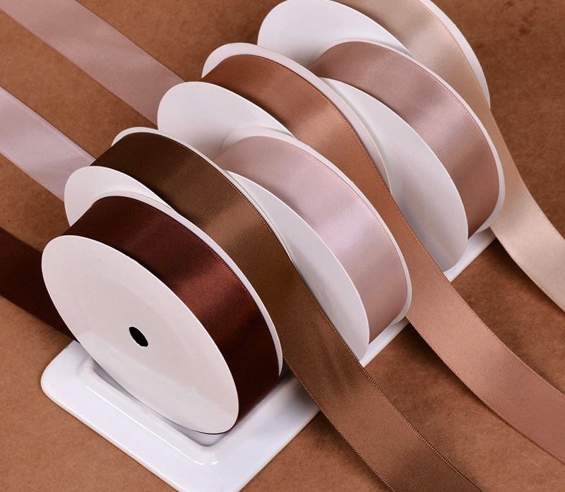 Beige&Brown Series Double Face Satin Ribbon