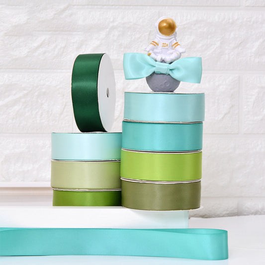 Green Series Double Face Satin Ribbon for Cake Box