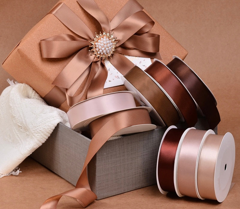 Beige&Brown Series Double Face Satin Ribbon