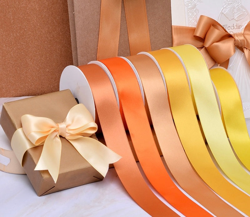 Yellow & Orange Series Double Face Satin Ribbon