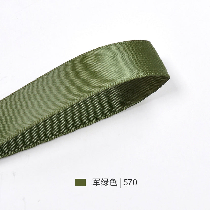 Green Series Double Face Satin Ribbon for Cake Box