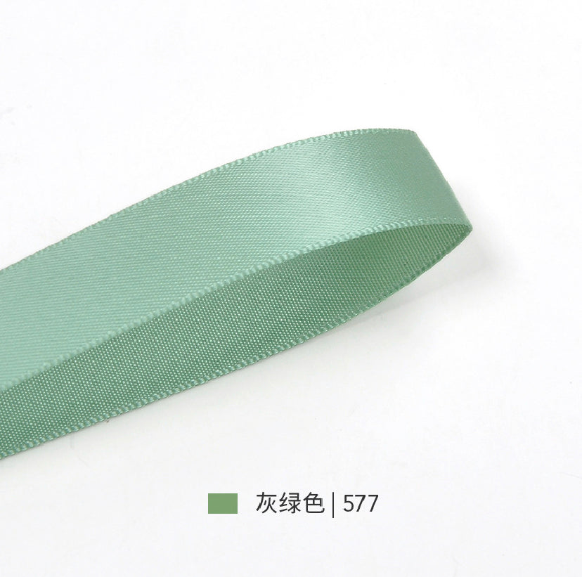 Green Series Double Face Satin Ribbon for Cake Box